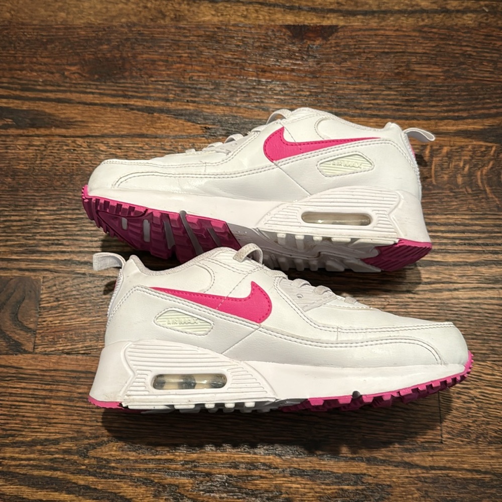 Nike Air Max White and Pink Sneakers youth size 3 - Picture 7 of 11